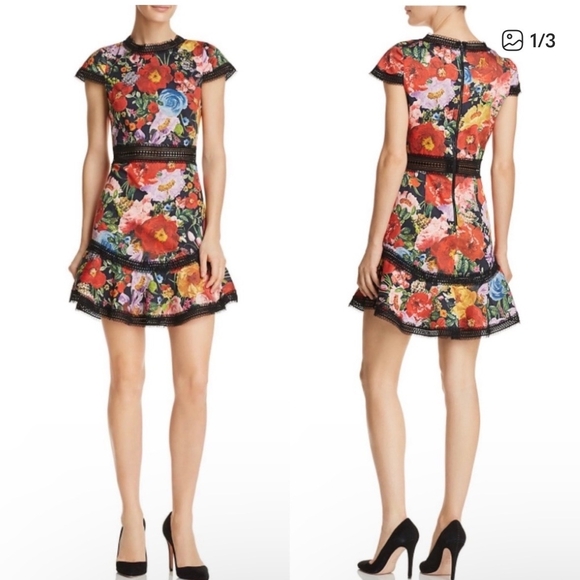 Alice + Olivia Dresses & Skirts - Alice + Olivia Colorful Floral Mini Dress